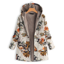 Sublimation Printing Hoody Winter Parka Women Jacket with Fleece Lining